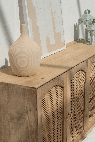 Off White Ceramic Large Vase (2 Sizes) Homekode