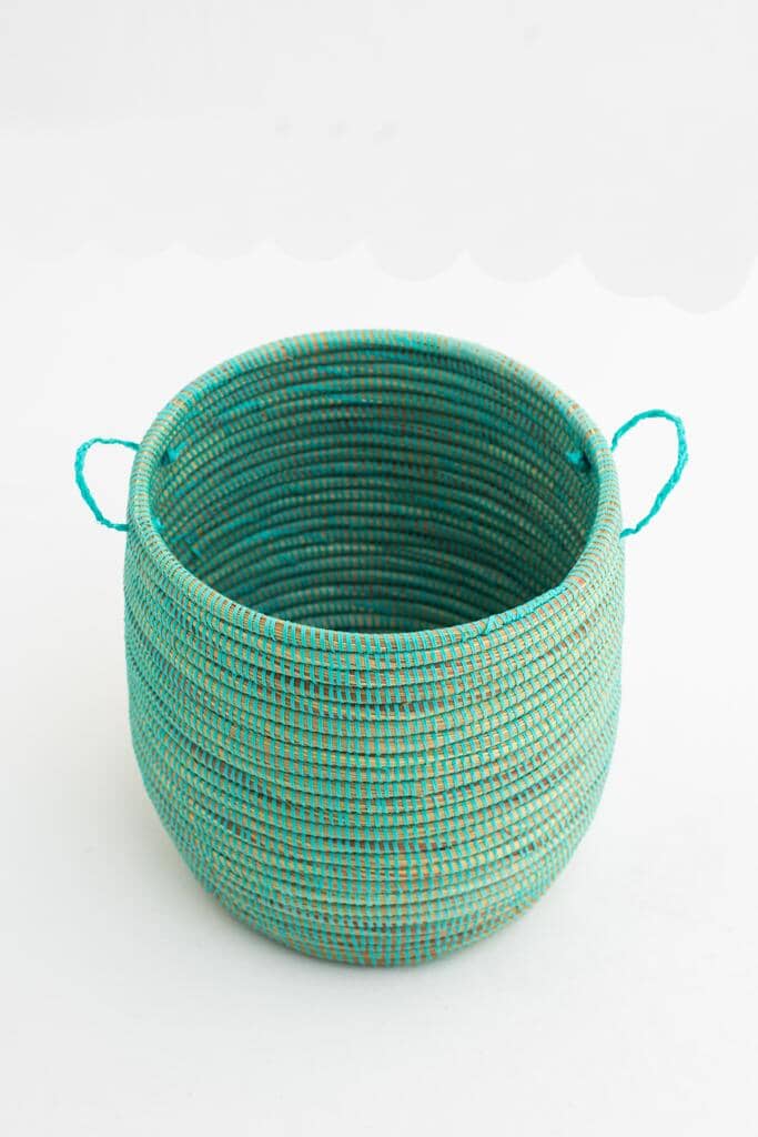 Handmade Turquoise Classic Basket (3 Sizes) BASKET Homekode