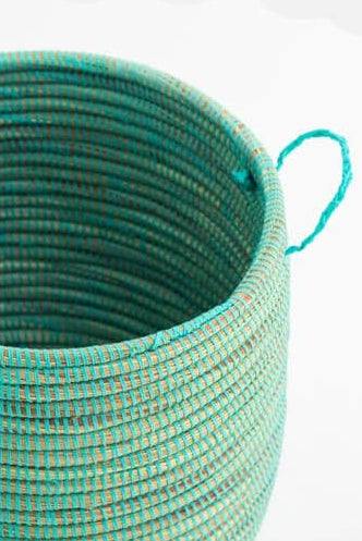 Handmade Turquoise Classic Basket (3 Sizes) BASKET Homekode