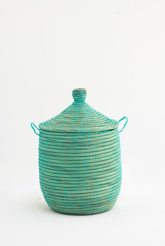 Handmade Turquoise Classic Basket (3 Sizes) BASKET Homekode