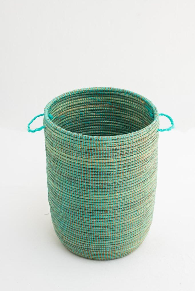 Handmade Turquoise Classic Basket (3 Sizes) BASKET Homekode