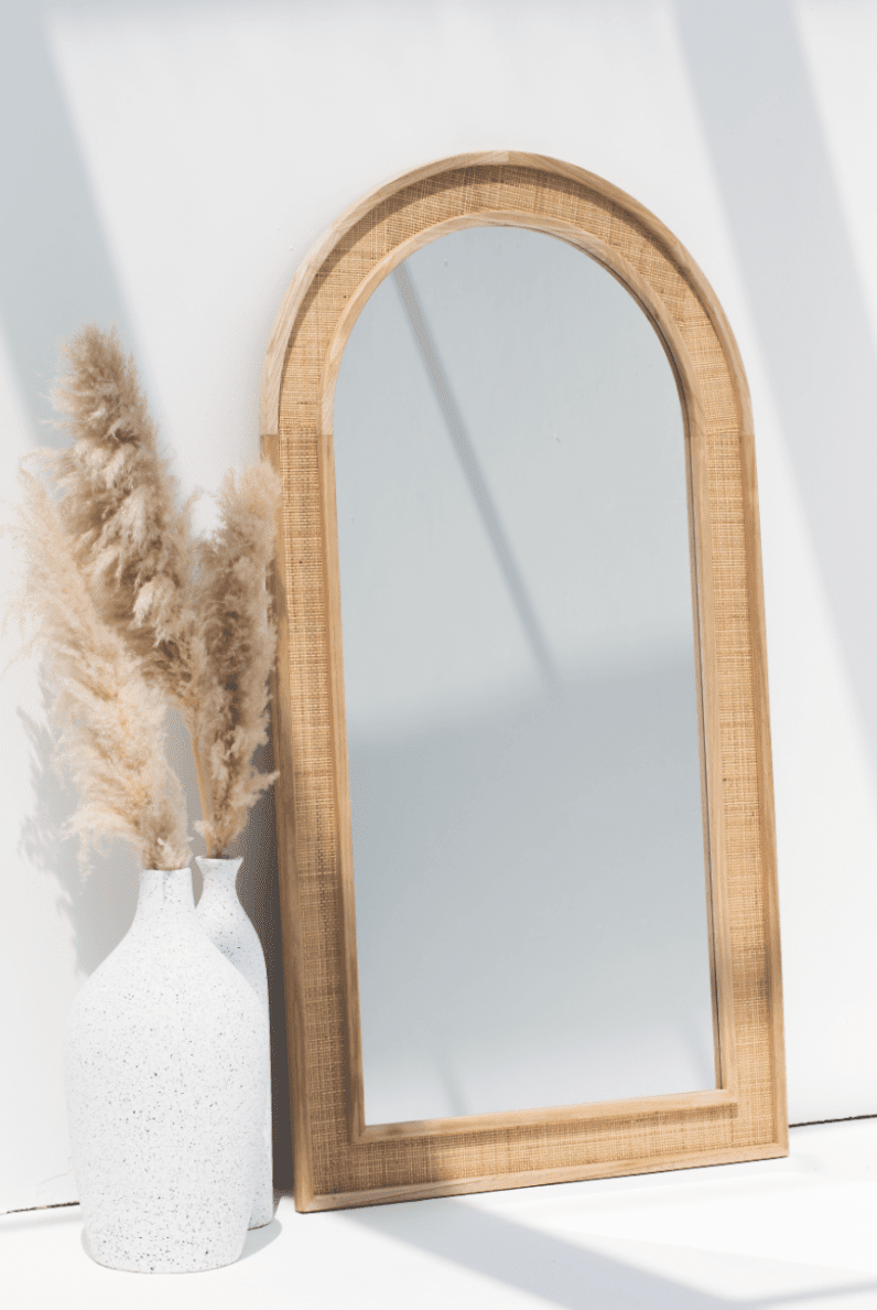 Riley Rattan Frame Arch Full Length Mirror (2 Sizes)
