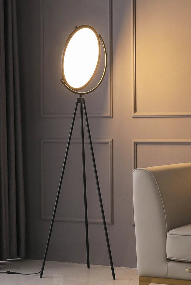 Black Adjustable Superloon Tripod Floor Lamp