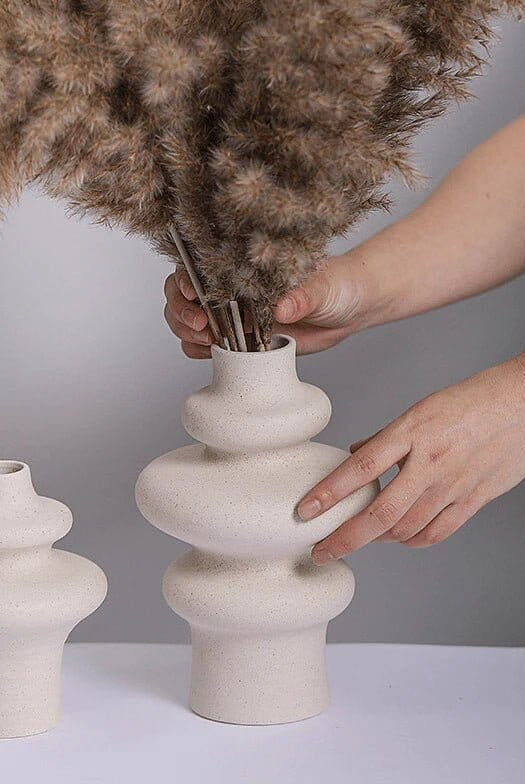 Ceramic Layered Waves Vase (2 Sizes)