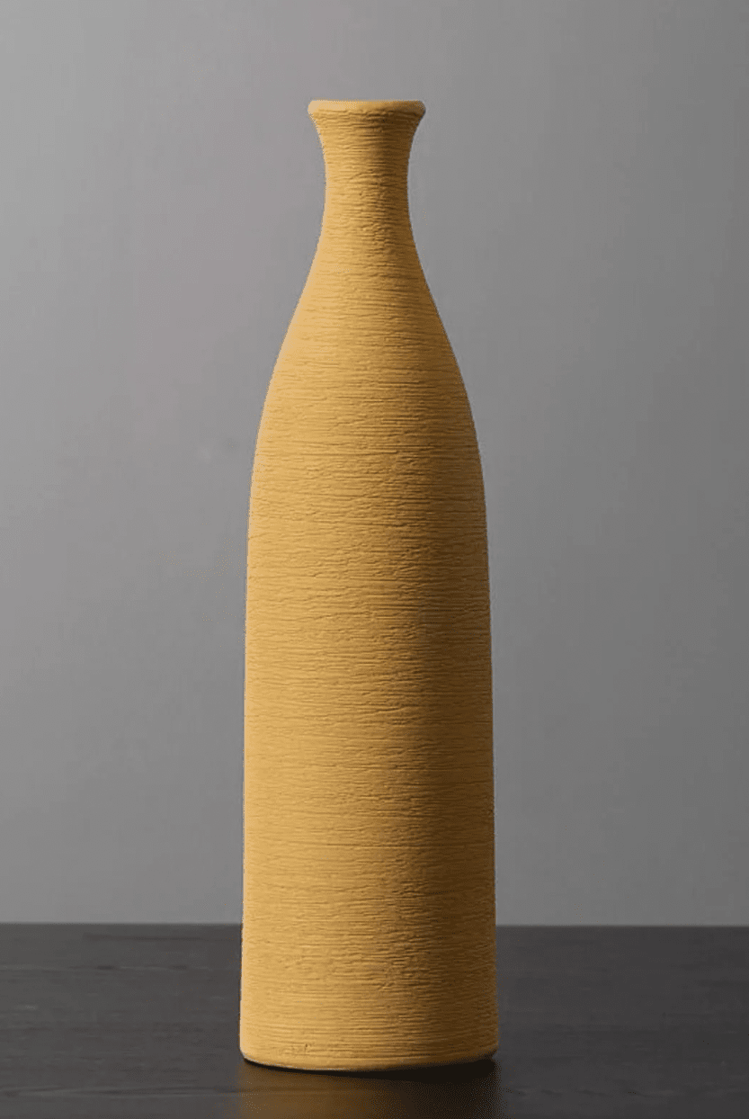 Mustard Ceramic Long Vase (2 Sizes)