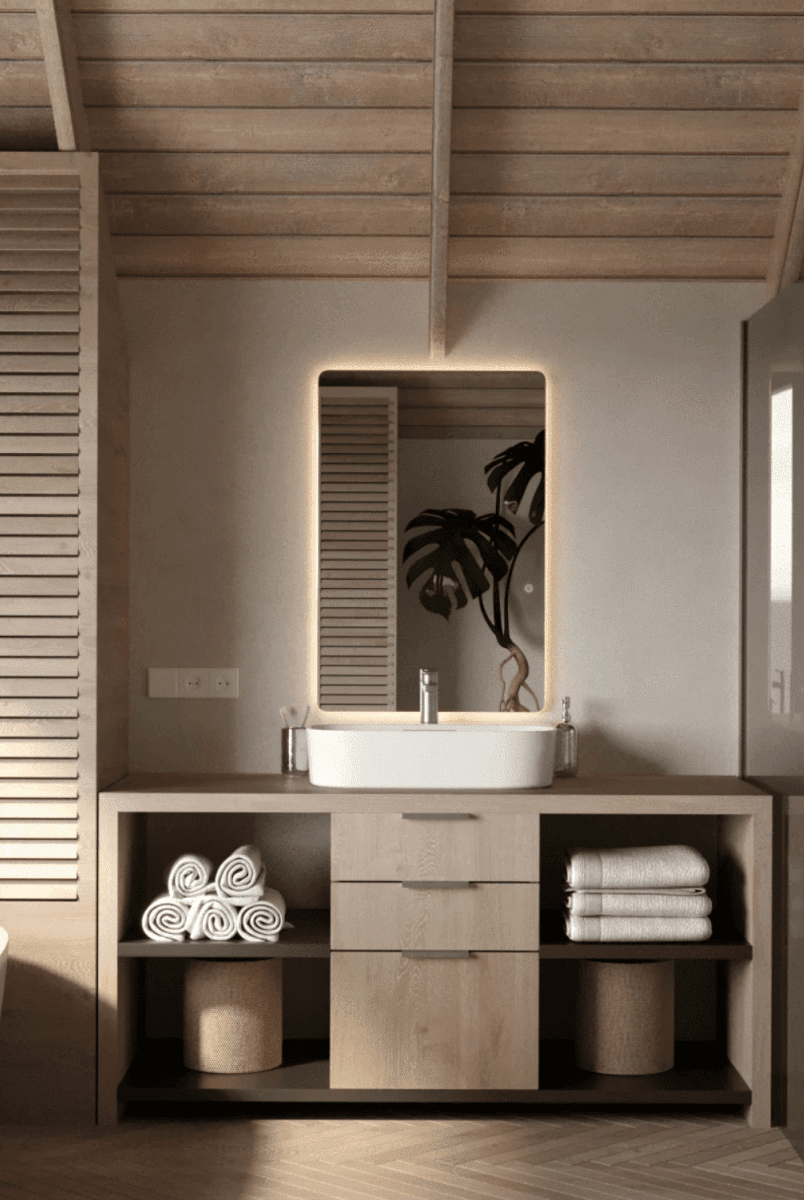 Amara Frless Vanity Rounded Corners Led Mirror (2 Sizes) Mirrors Homekode