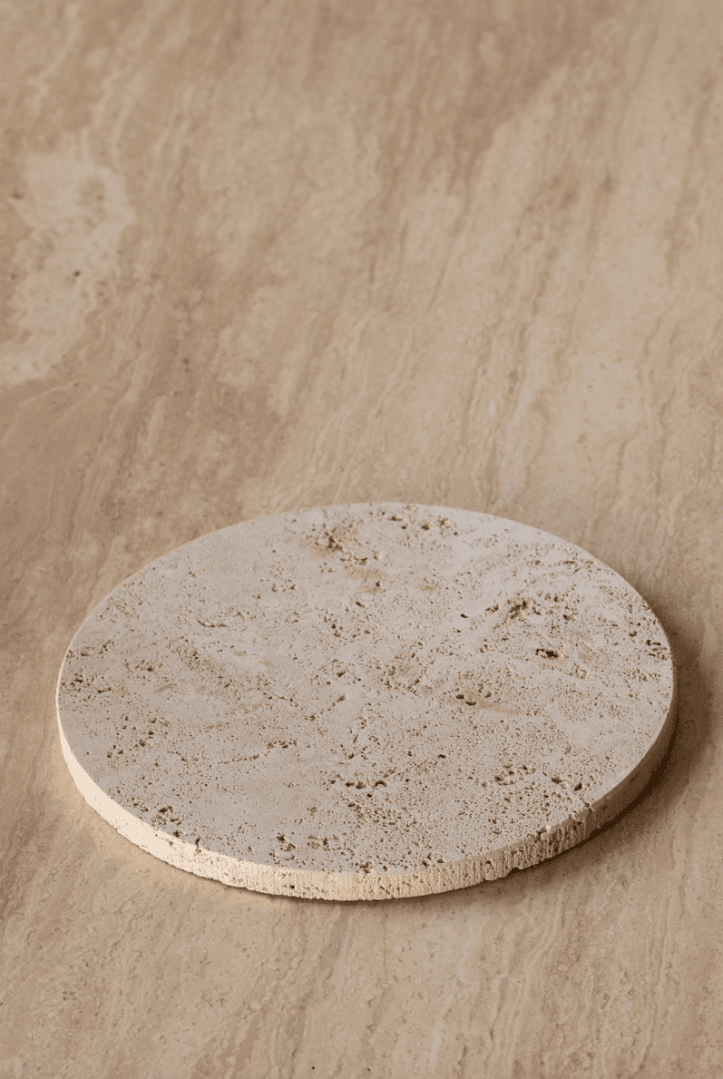Travertine Round Tray (2 Sizes)