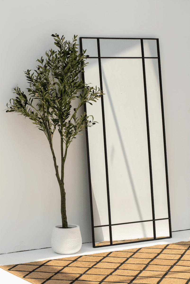 Aurelia Black Window Rectangular Mirror (2 Sizes) Mirrors Homekode