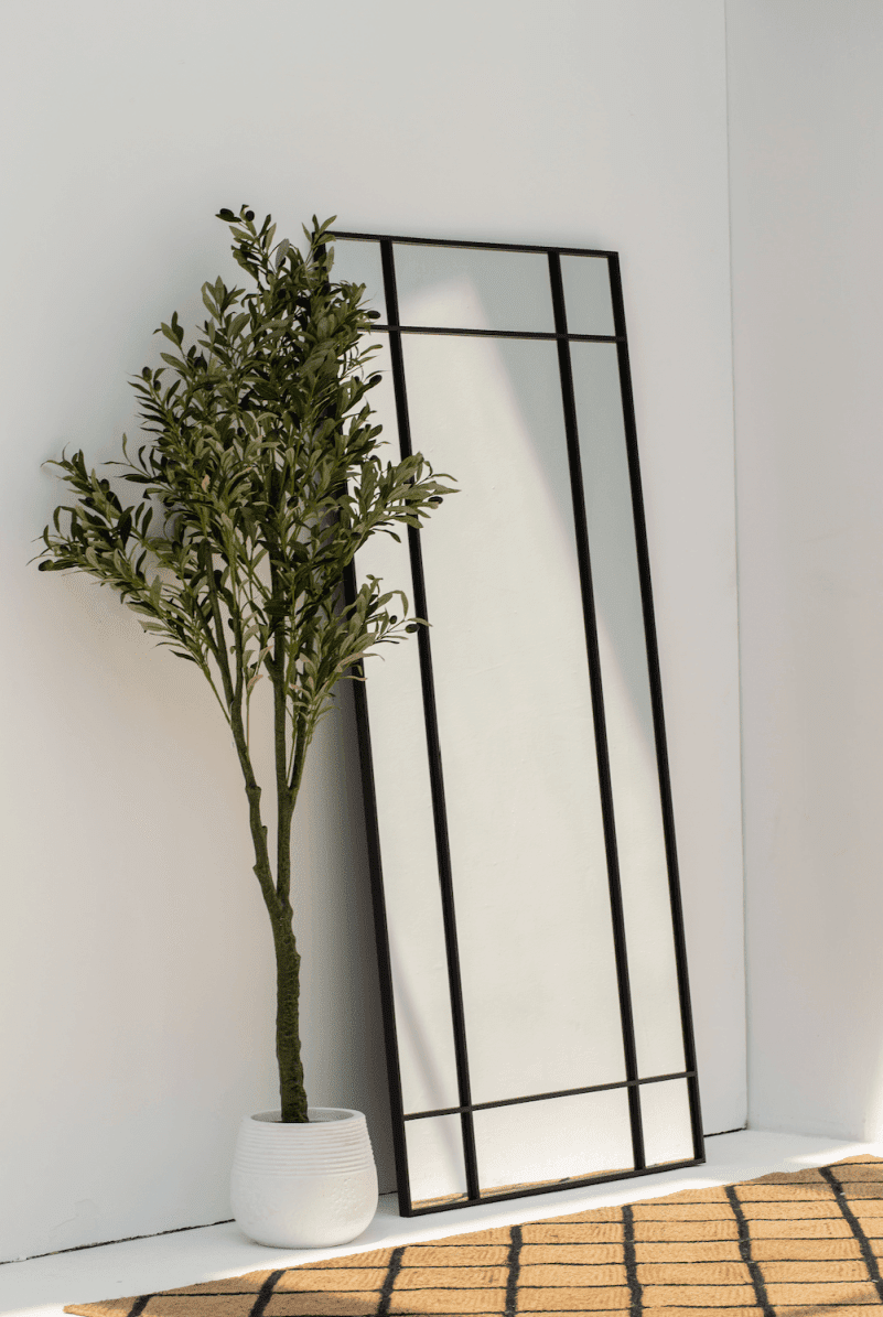 Aurelia Black Window Rectangular Mirror (2 Sizes) Mirrors Homekode