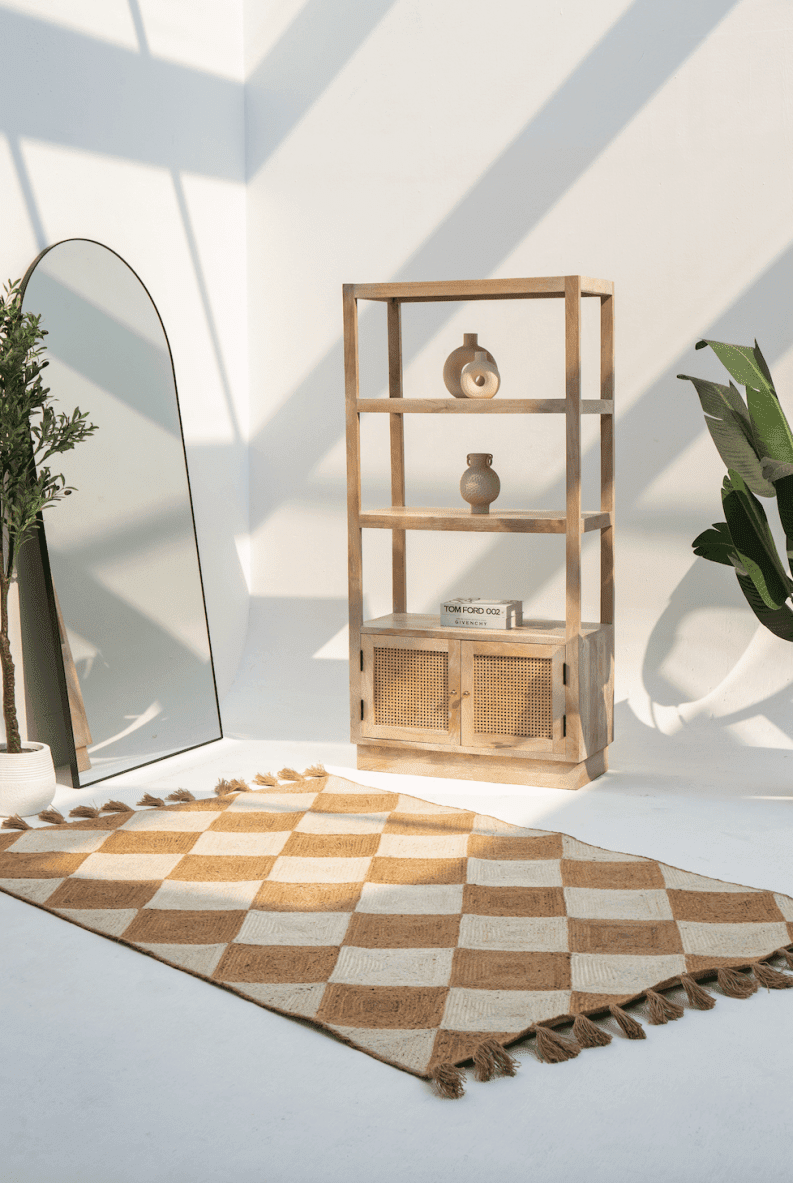 Lozenge Bleach - Natural Jute Rug (4 Sizes)