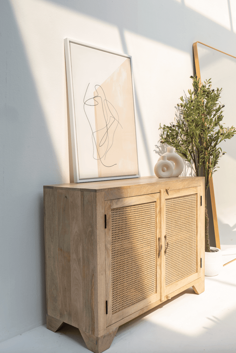 Everly Two Rattan Doors Sideboard