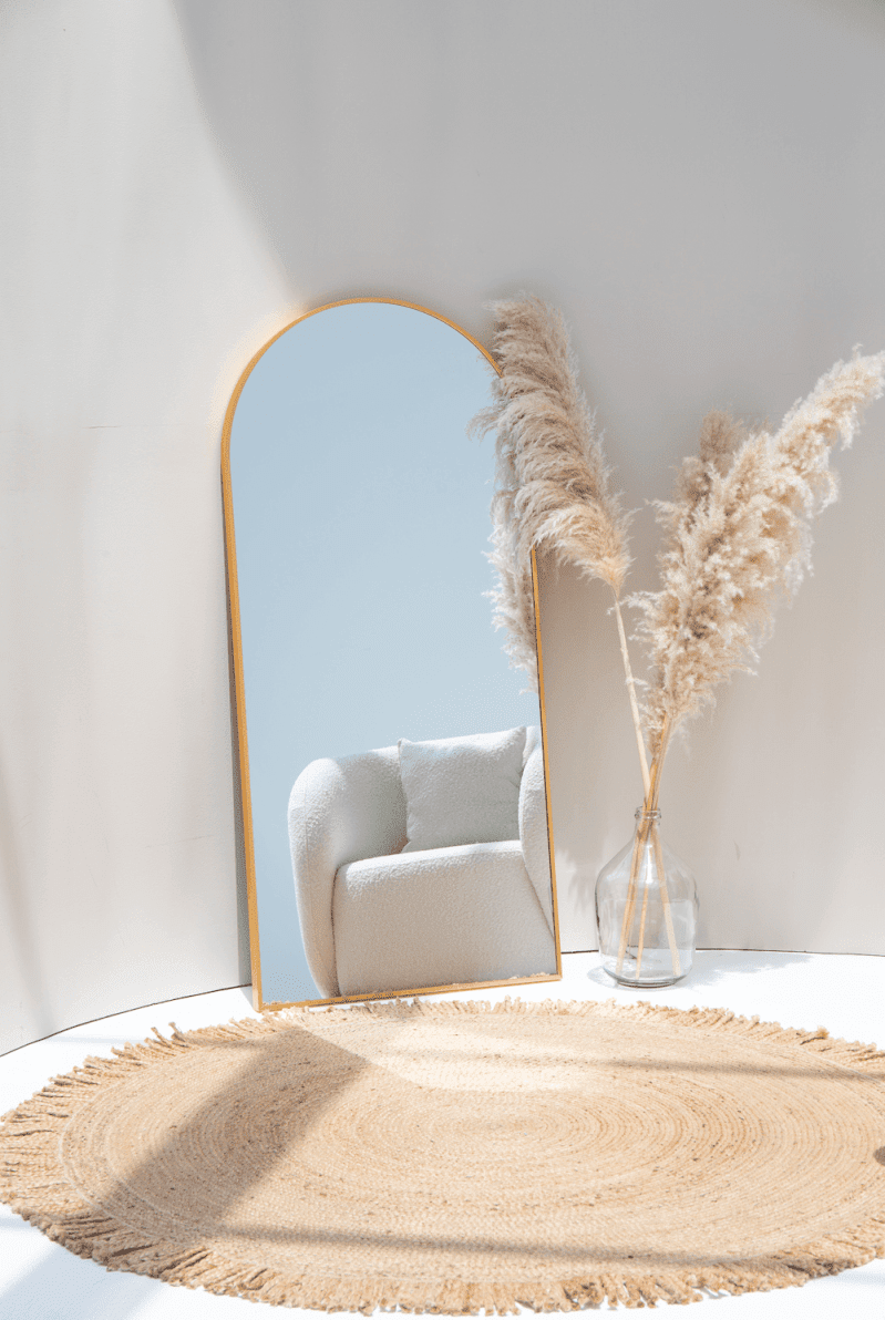 Gold Arch Full Length Mirror (6 Sizes) Mirrors Homekode 150X70 CM