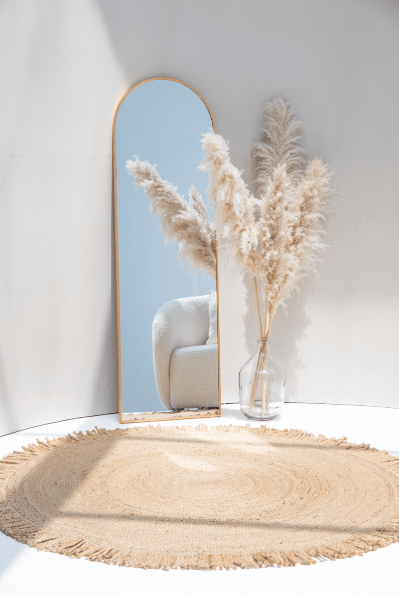 Gold Arch Full Length Mirror (6 Sizes) Mirrors Homekode 150x50 CM