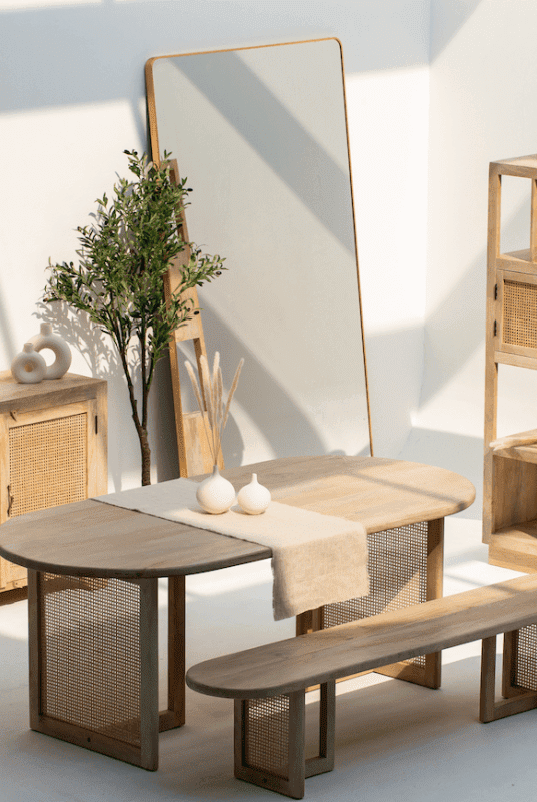 Large Rounded Corners Rectangular Gold Mirror (220x120 CM) Mirrors Homekode