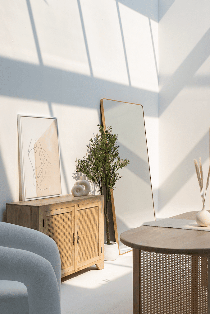 Large Rounded Corners Rectangular Gold Mirror (220x120 CM) Mirrors Homekode