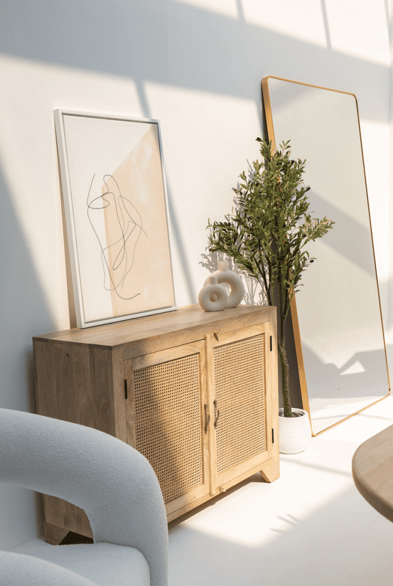 Large Rounded Corners Rectangular Gold Mirror (220x120 CM) Mirrors Homekode