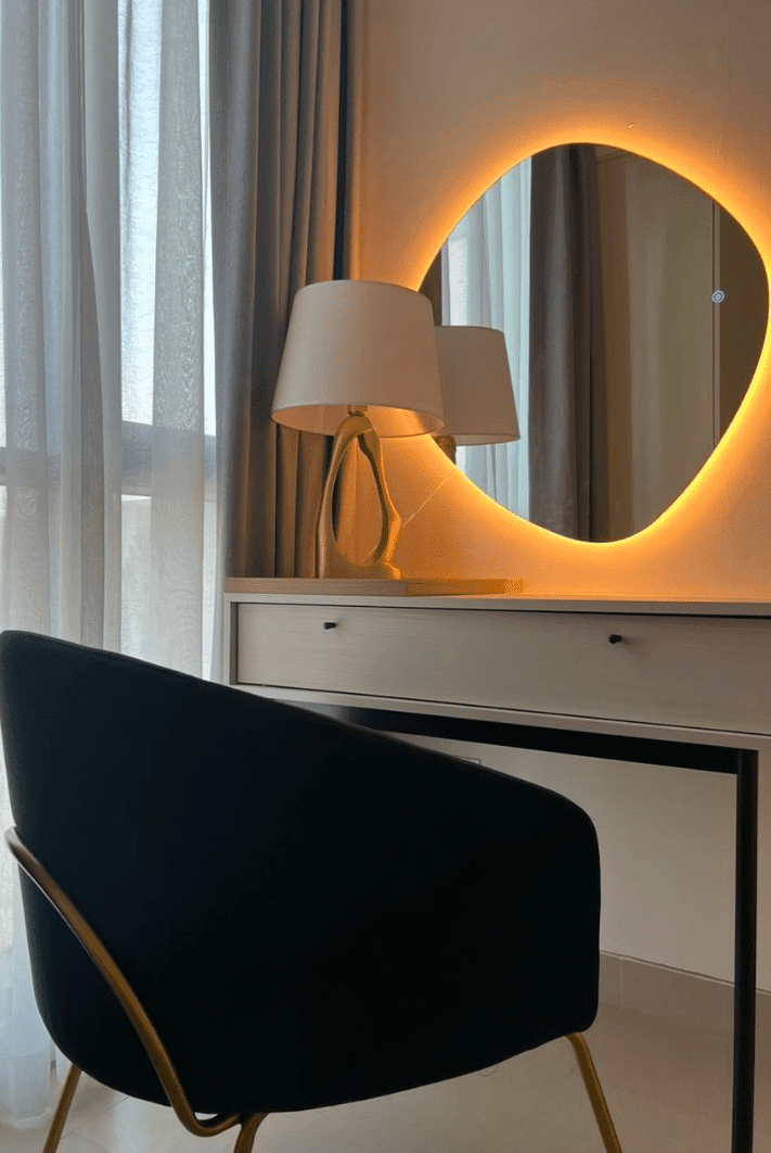 Willow Frless Irregular Square Wall Mirror with Backlit LED (3 Sizes) Mirrors Homekode