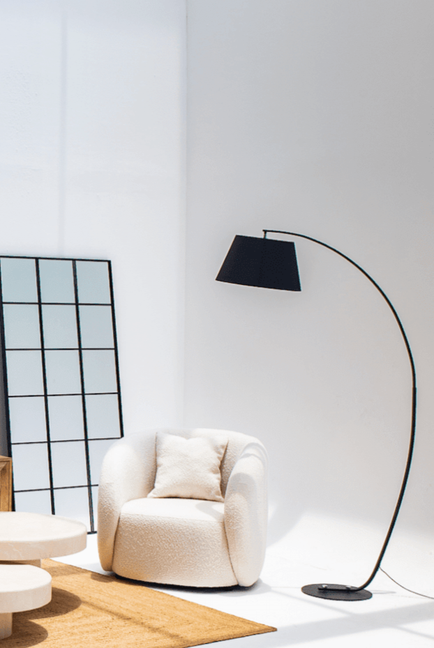 Curve Black Floor Lamp (180 CM) Homekode