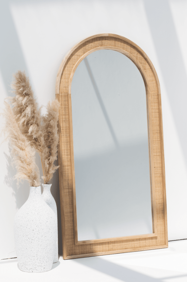 Riley Rattan Frame Arch Full Length Mirror (2 Sizes)