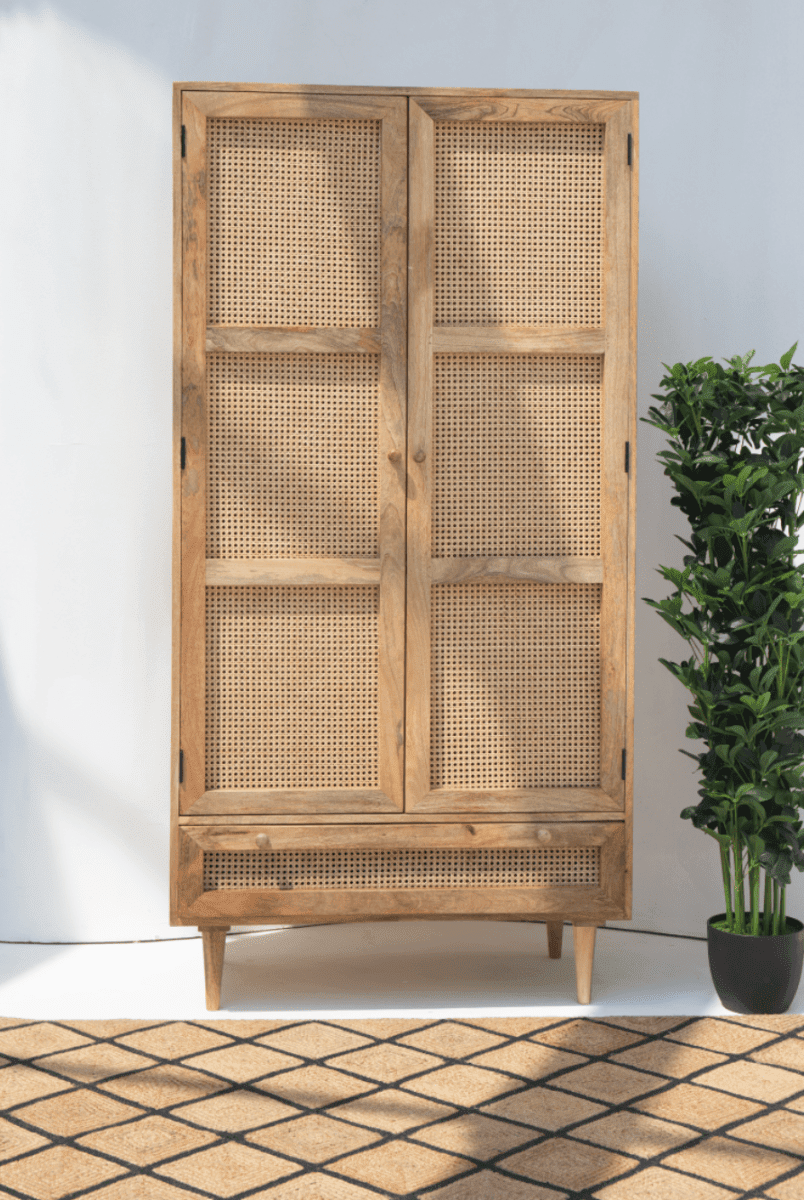 Selena Rattan Doors Cabinet