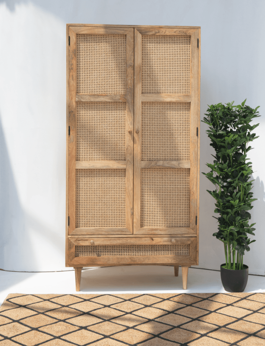 Selena Rattan Doors Cabinet