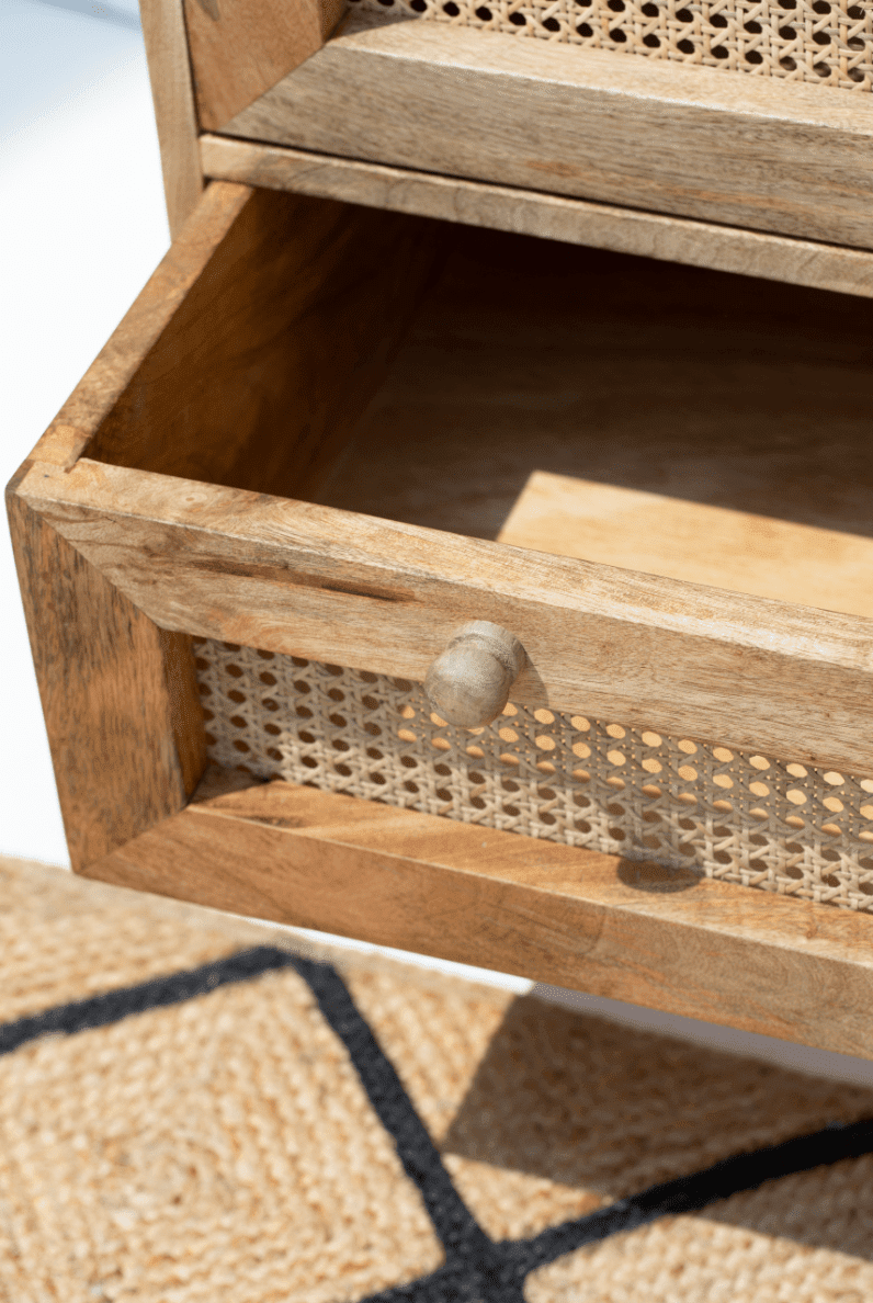 Selena Rattan Doors Cabinet Homekode