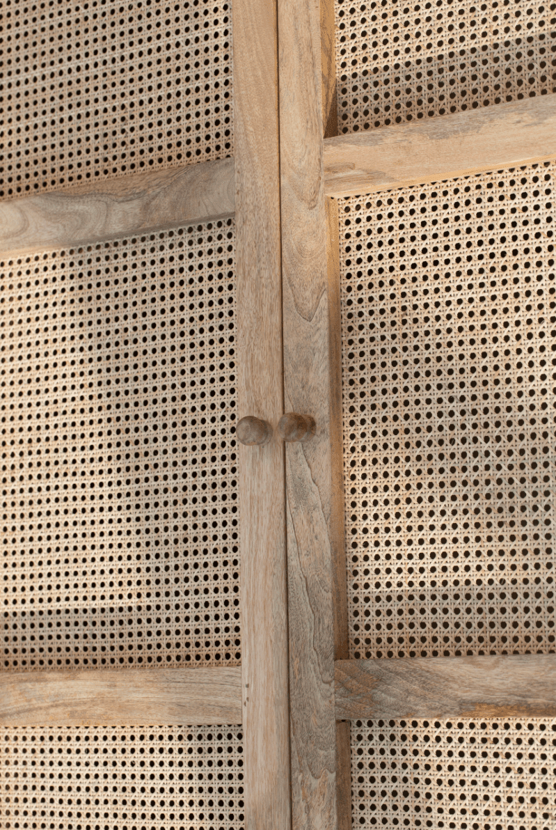 Selena Rattan Doors Cabinet Homekode