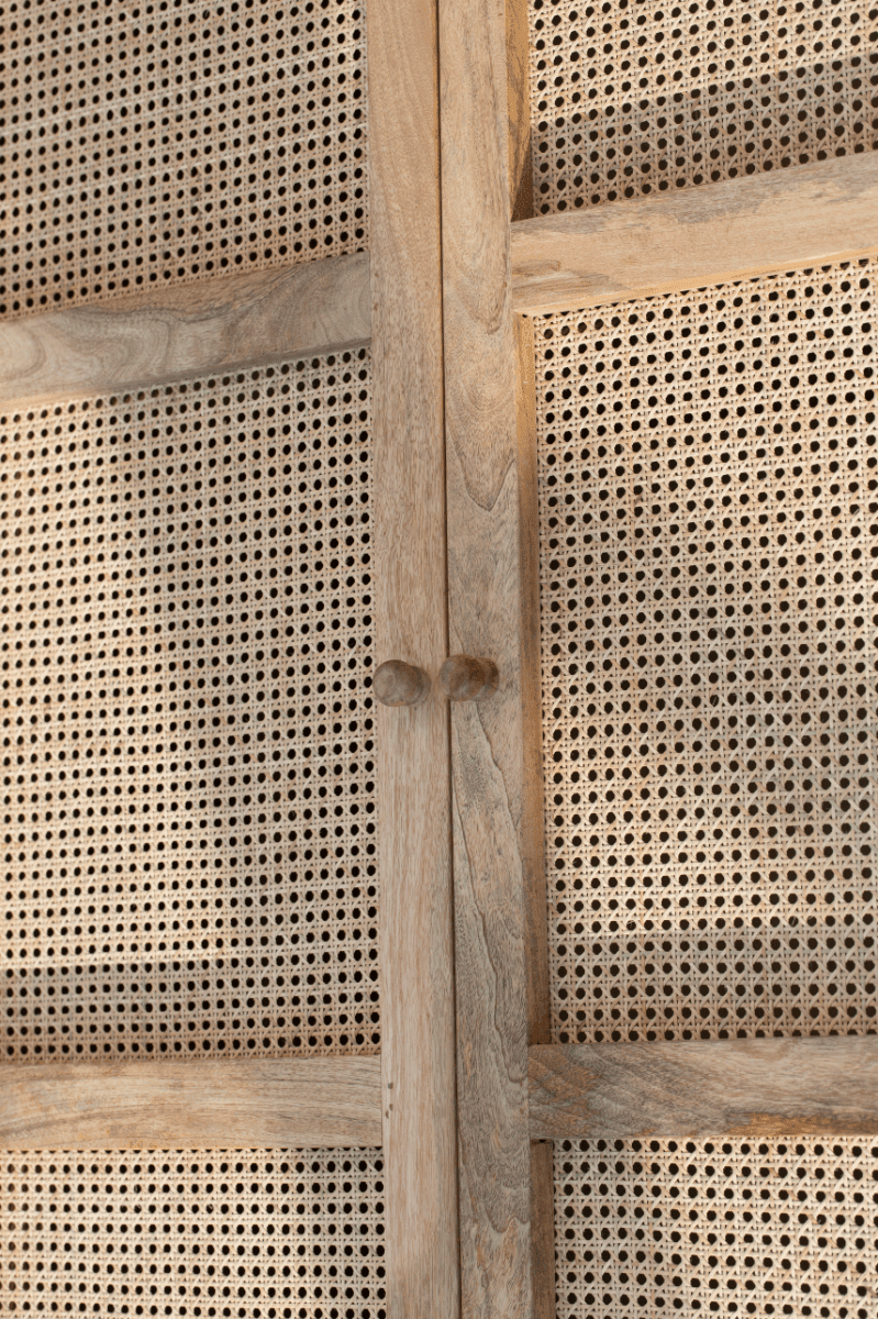 Selena Rattan Doors Cabinet Homekode