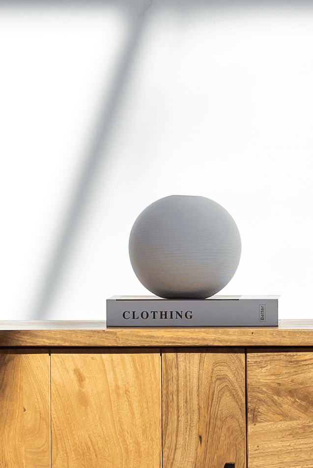 Round Ceramic Off-White Vase (2 Sizes)