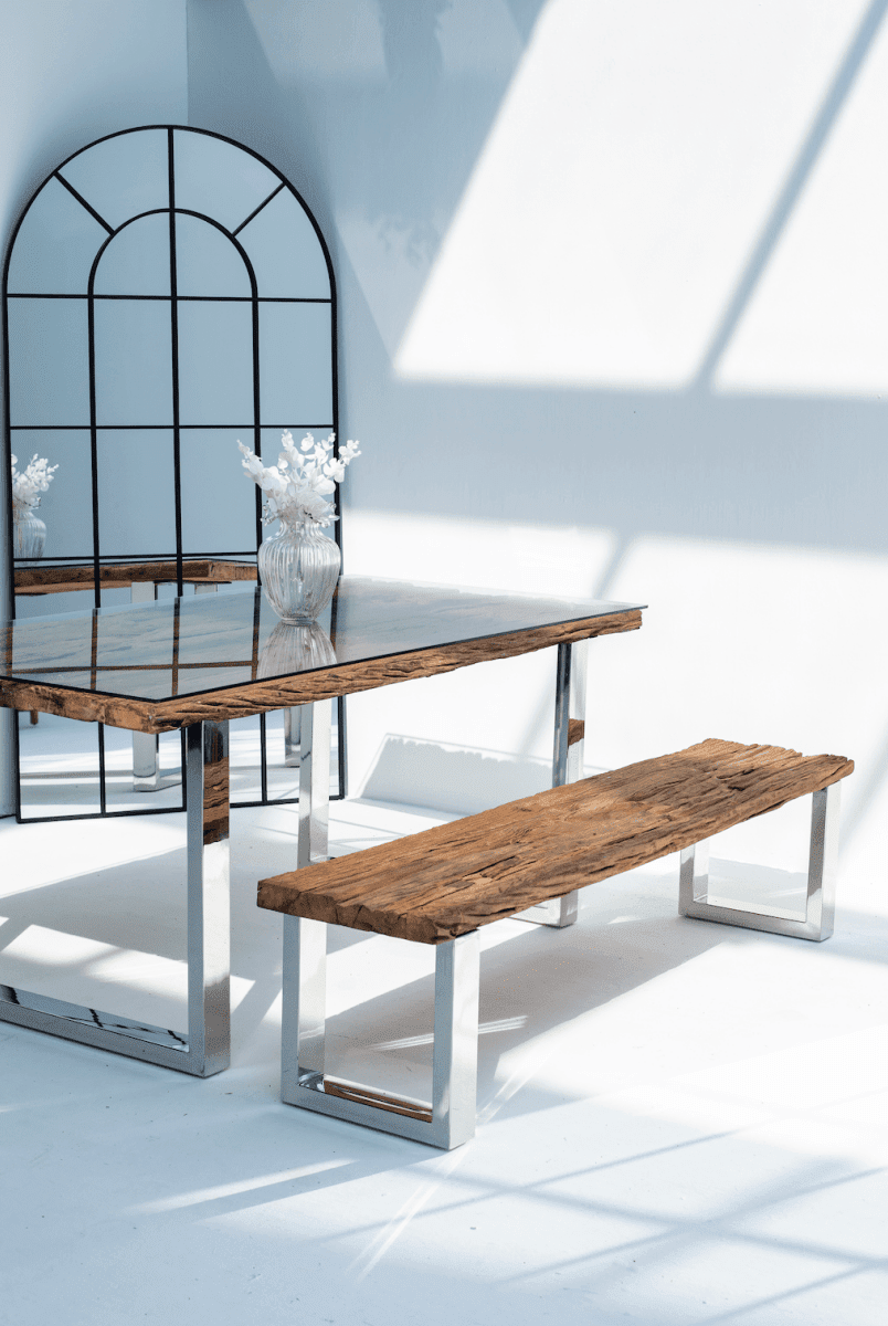 Railway Wood Industrial Design Bench (4 Sizes)