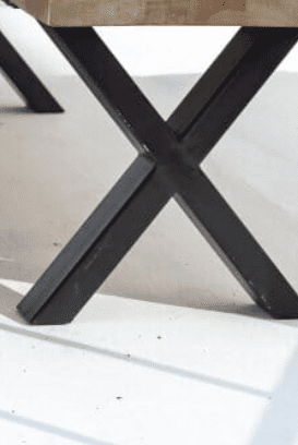 Railway Wood Industrial Design Bench (4 Sizes) 120x40x45 CM Black/X Shape