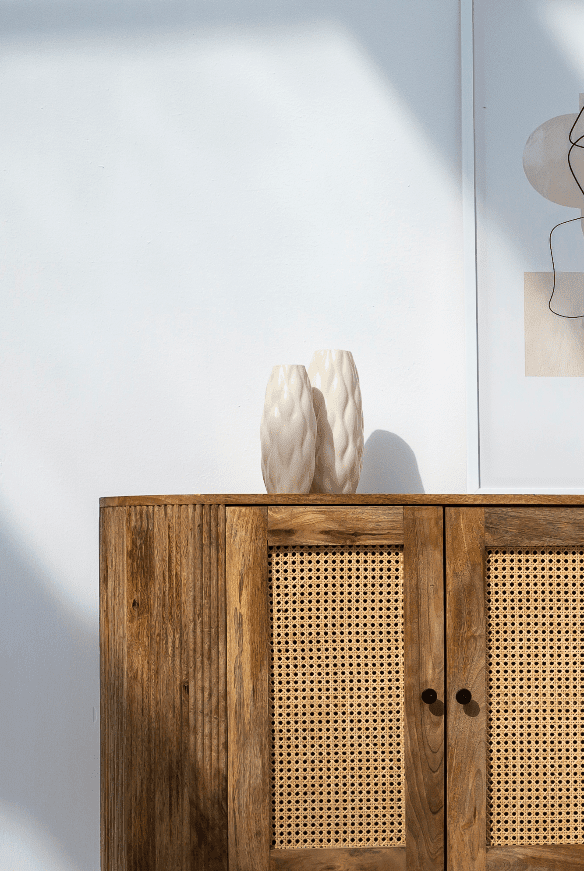 Geometric Light Beige Ceaic Vase (2 Sizes) Homekode