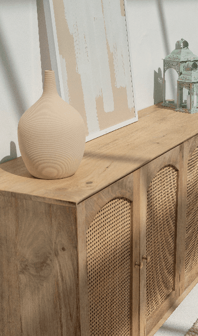 Off White Ceramic Large Vase (2 Sizes) Homekode