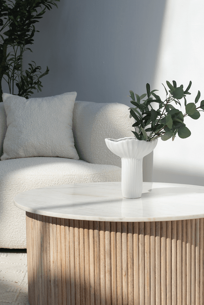 Long Flower White Vase