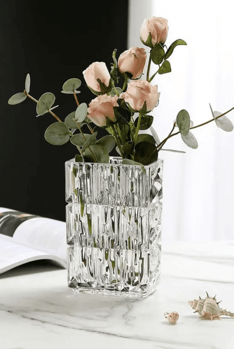 Transparent Glass Rectangle Vase