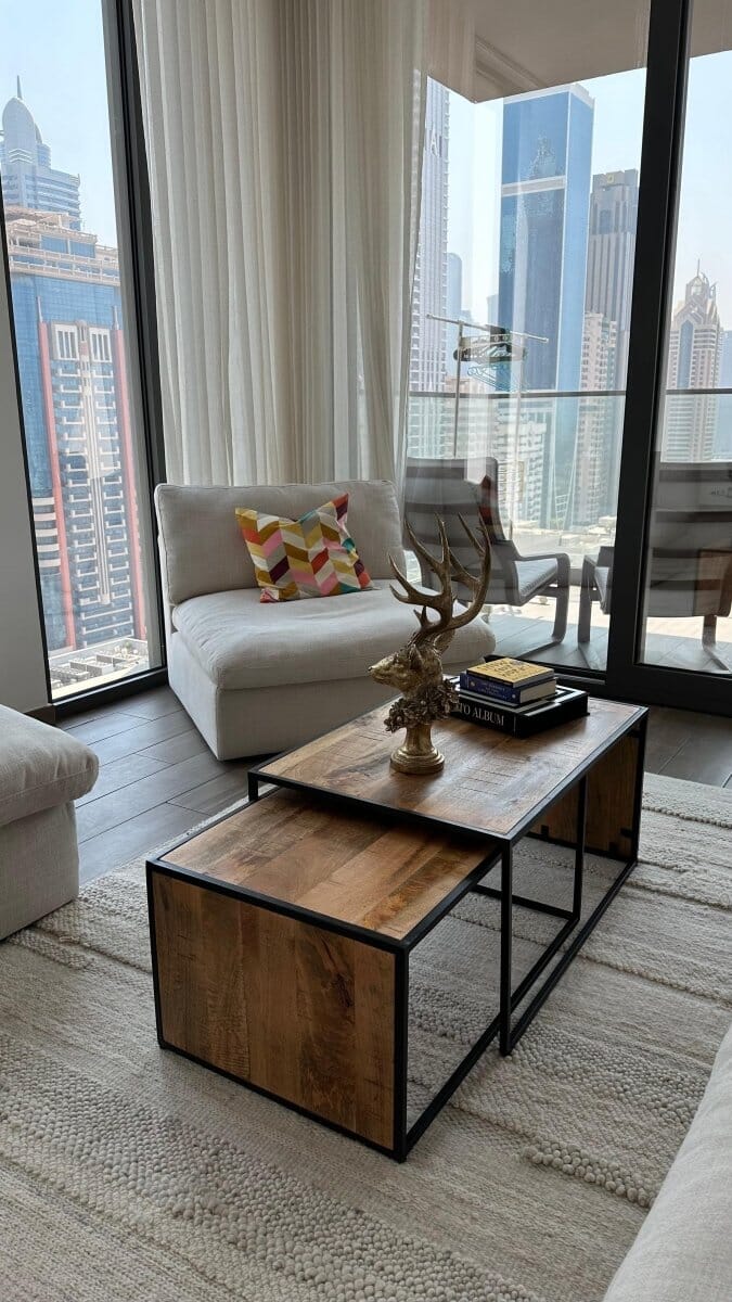 Hannah Nesting Rectangular Wooden Coffee Table