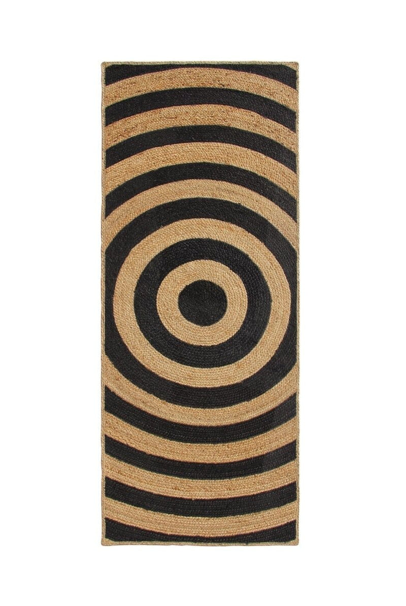Spiral Essence - Braided Jute Hallway Rug (80x200 CM)