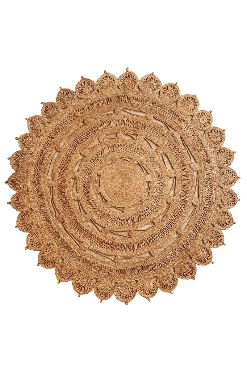 Artisanal Halo - Crochet Jute Rug (2 Sizes)