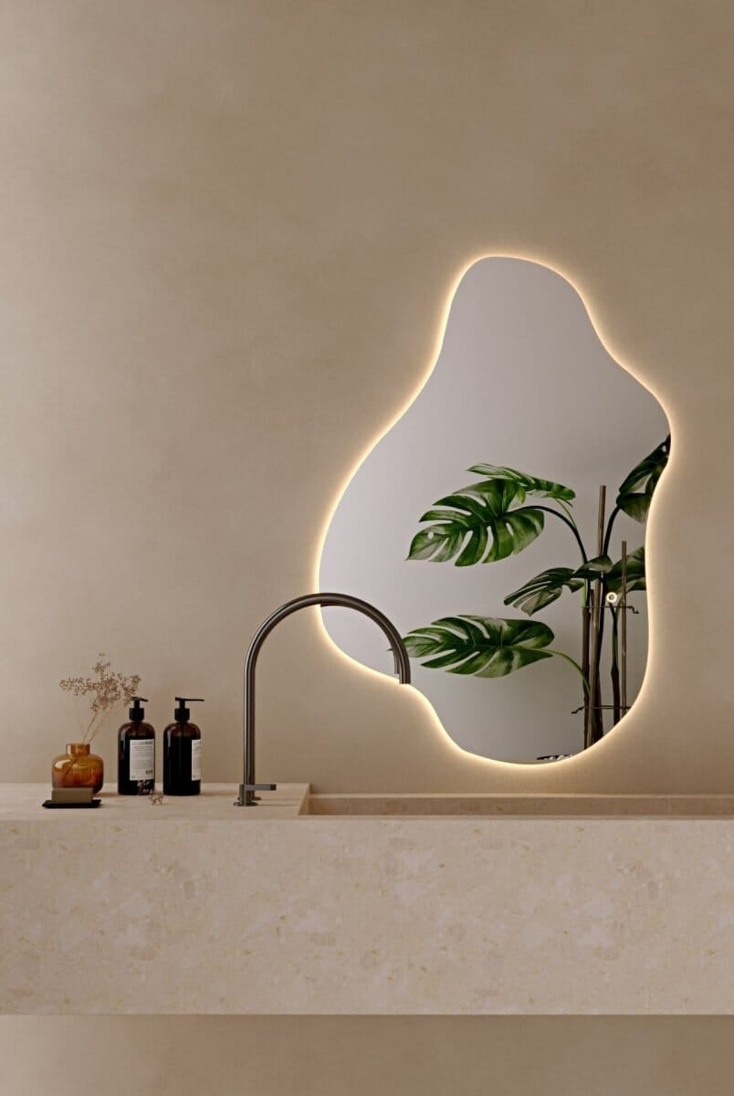 Wallis Irregular LED Vanity Mirror (100x70CM) Homekode