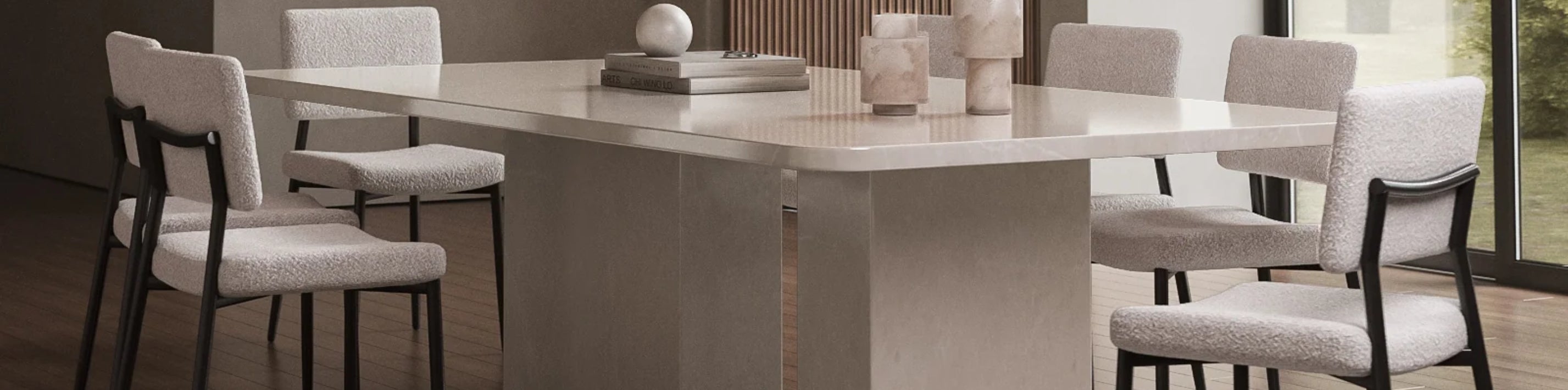 Bouclé Dining Chairs: Mixing Texture with Modern Tables