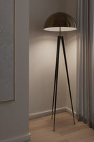 Black & Gold Mushroom Tripod Floor Lamp Home  