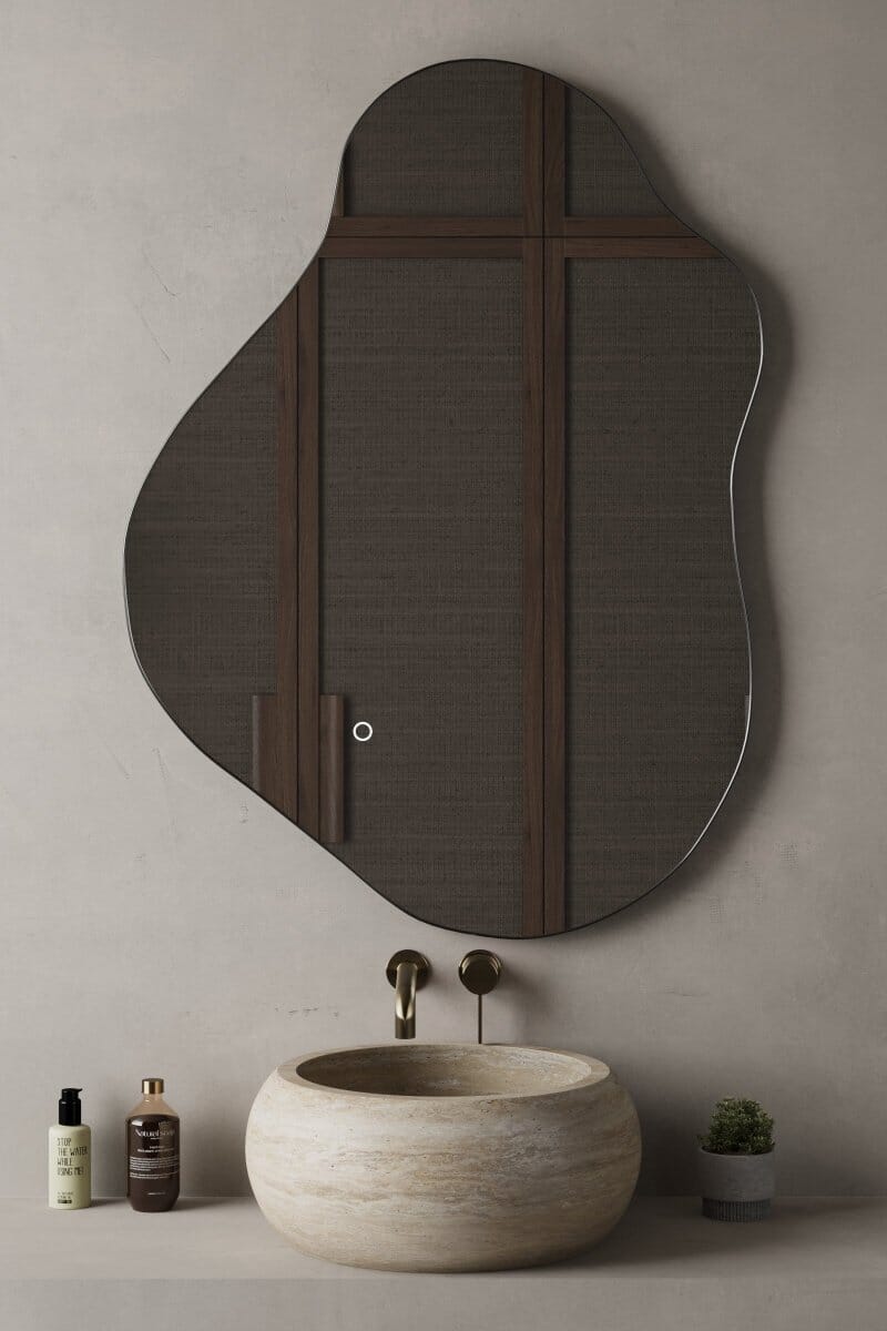 Eve Black Fr Mirror with LED (110x80CM) Homekode 