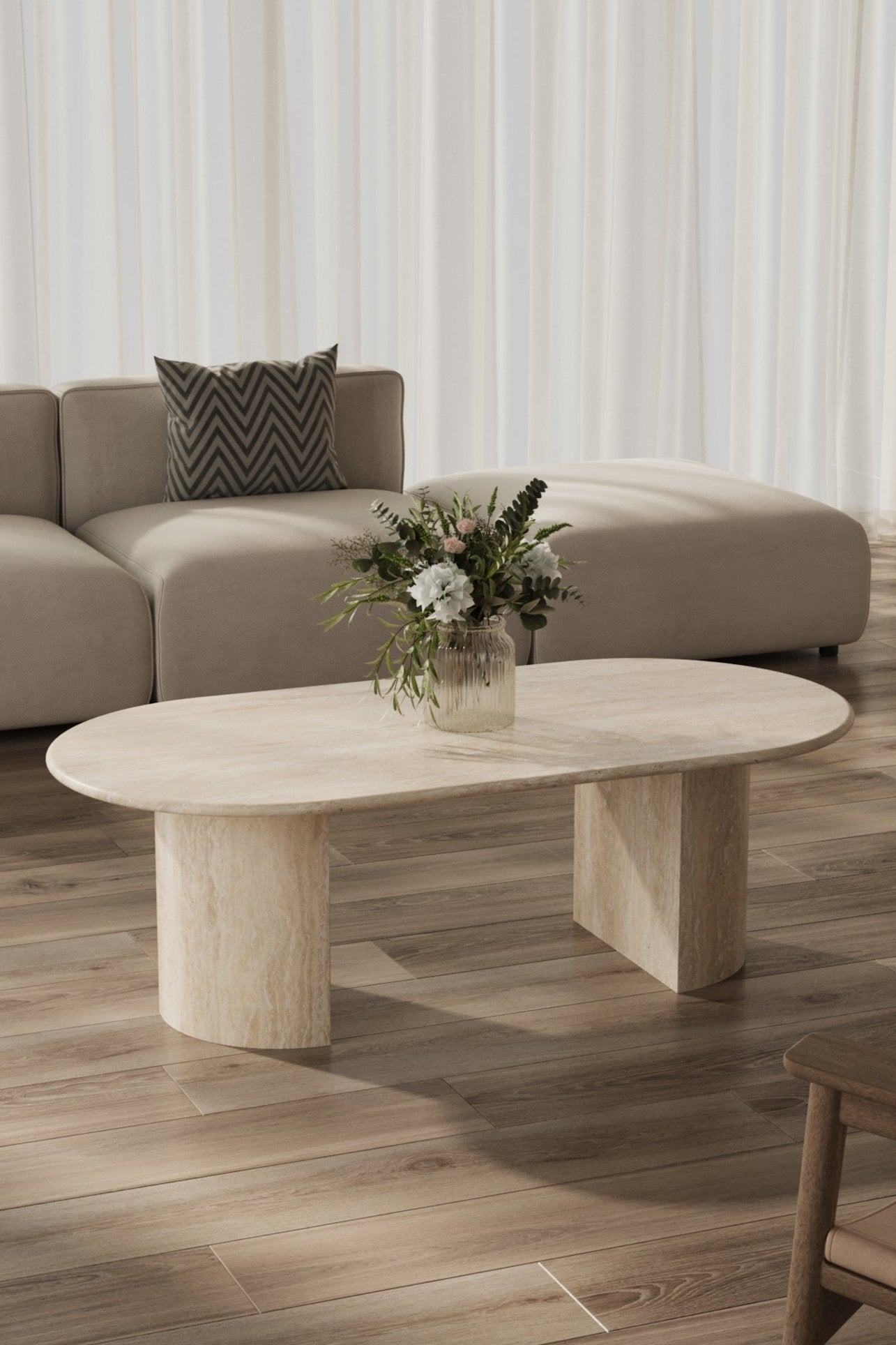 Dakota Travertine Coffee Table