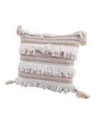 Fringed Cotton & Acrylic Cushion with Filler (45x45 CM)