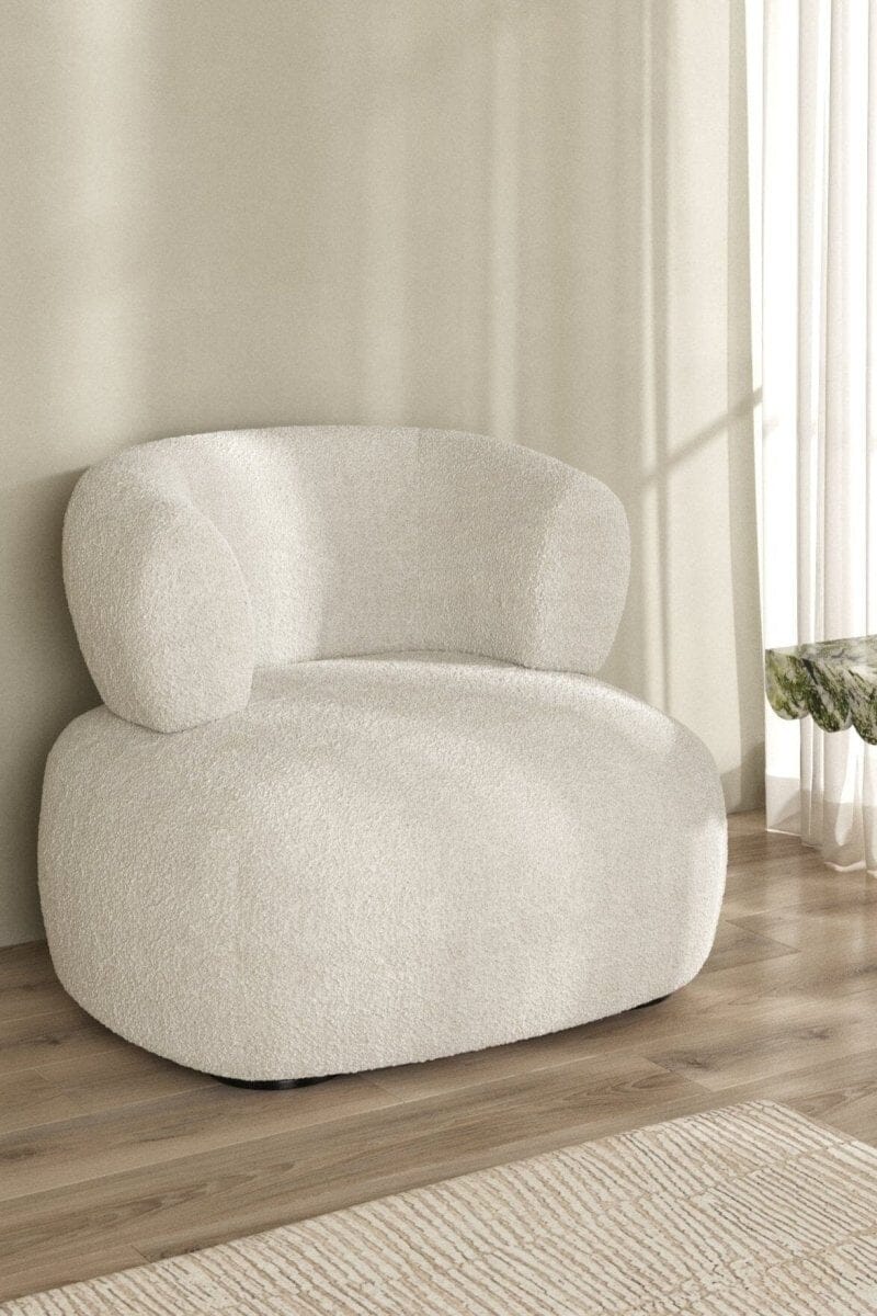 Yelena Boucle Lounge Sofa Chair Homekode 