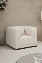 Breanna Off White Boucle Lounge Sofa Chair Homekode 