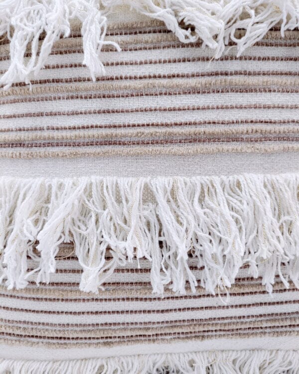 Fringed Cotton & Acrylic Cushion with Filler (45x45 CM)