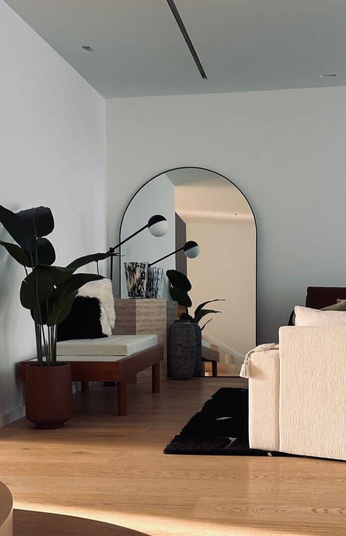 XL Black Arch Full Length Mirror (3 Sizes) Mirrors Homekode 210x140 CM 