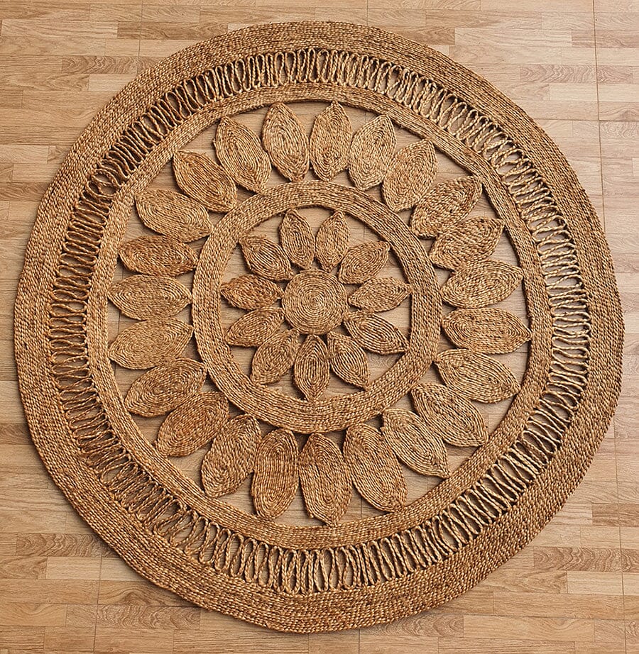 Sunburst Serenity - Crochet Jute Rug (2 Sizes)