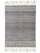 Natural White & Black Woven Rug (2 Sizes)